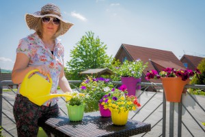 planting pots, raised, table